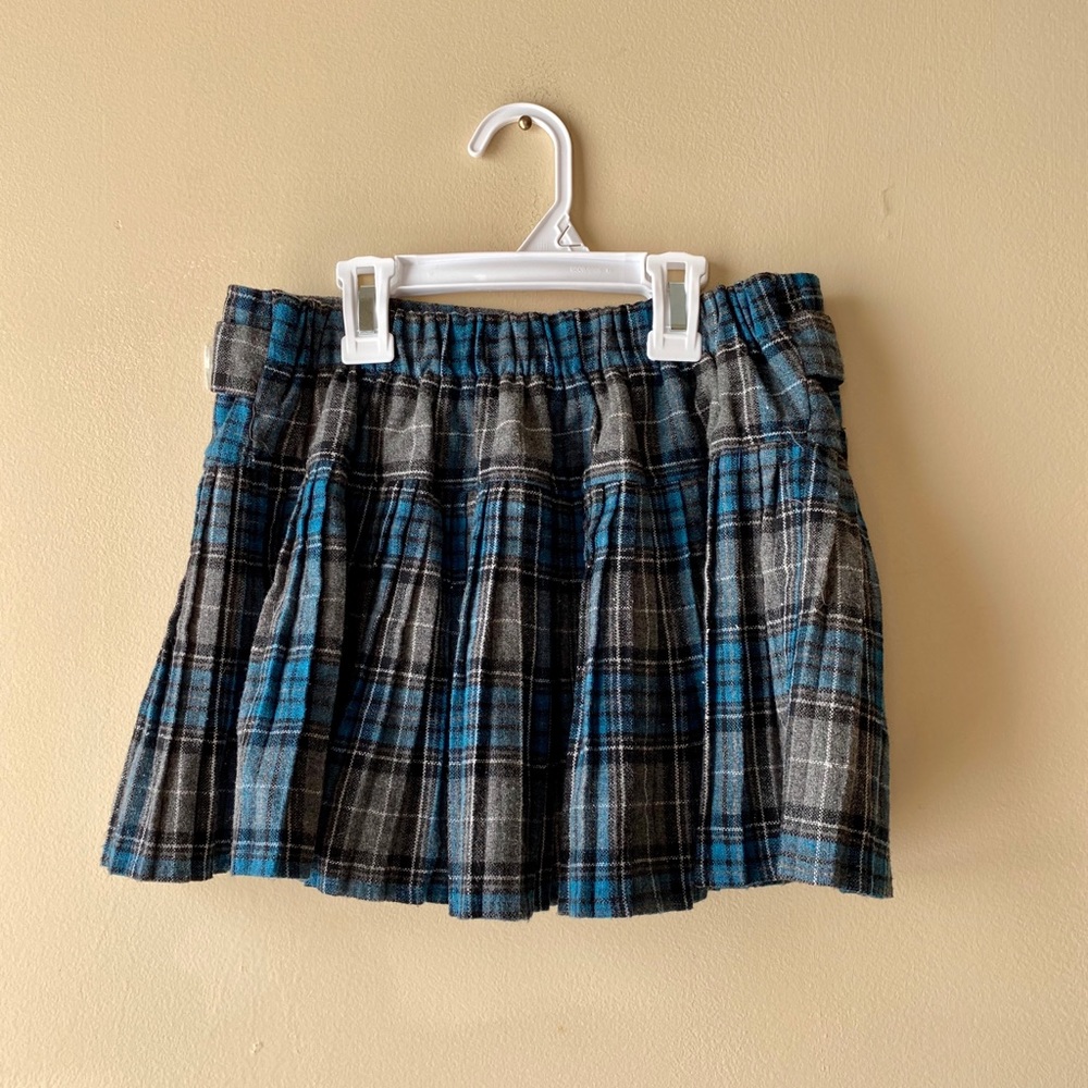 Plaid blue skirt
